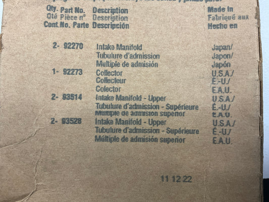 Napa MS92270-1 Intake Manifold Gasket Set For 1984-1989 Nissan Z31 300ZX VG30