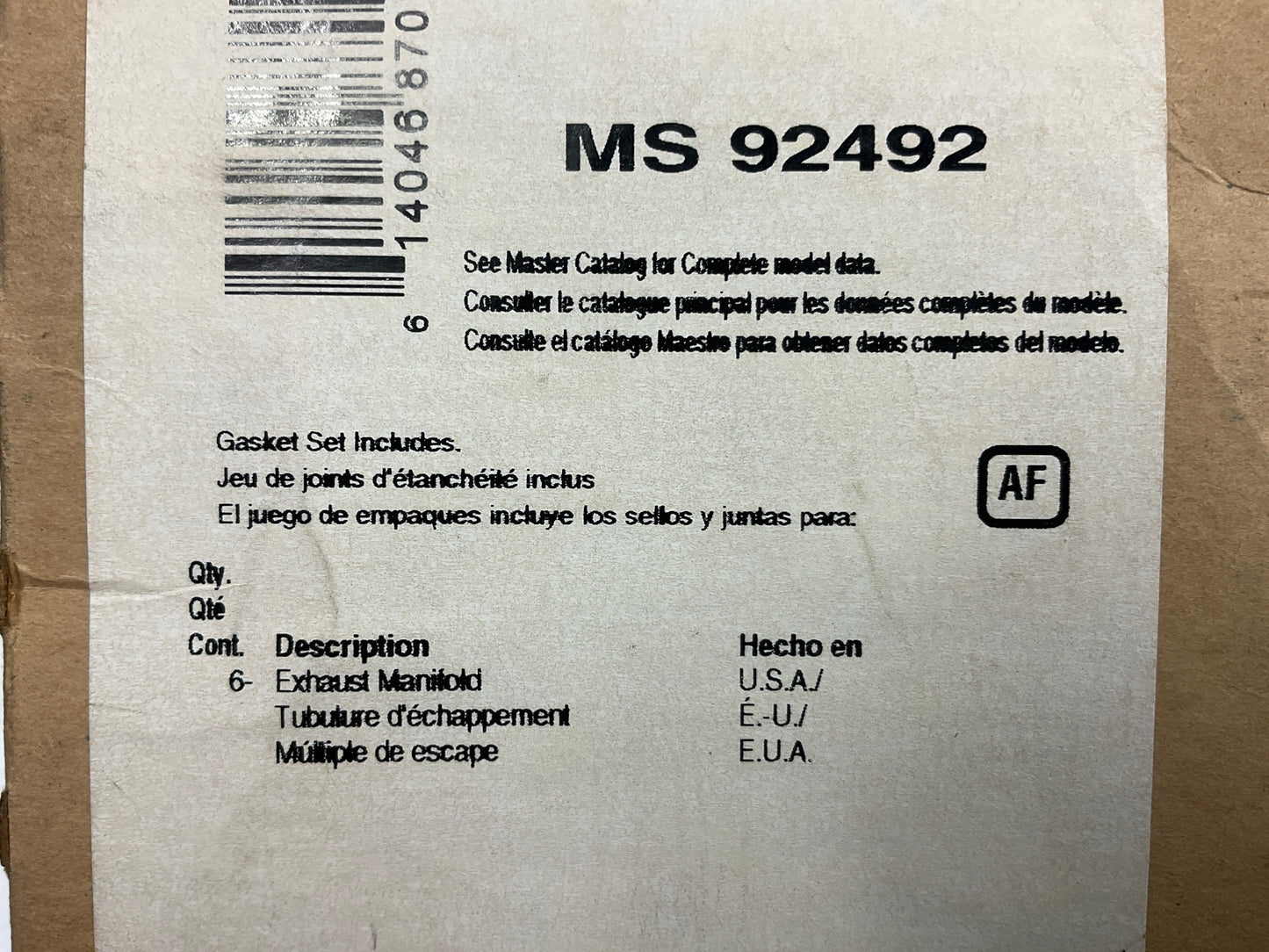 Napa MS92492 1998-2004 Cummins 24V 5.9L DIESEL Exhaust Manifold Gasket Set