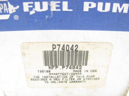 Napa P74042 Electric Fuel Pump for 1988-1989 Various Pontiac Buick 3.8L