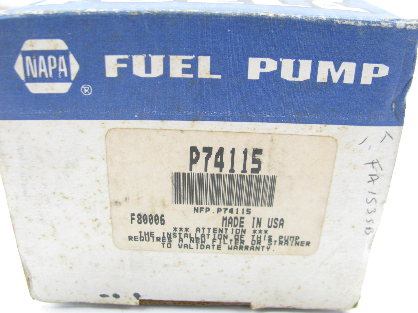 Napa P74115 Electric Fuel Pump For 1982-1989 Chrysler 2.2L