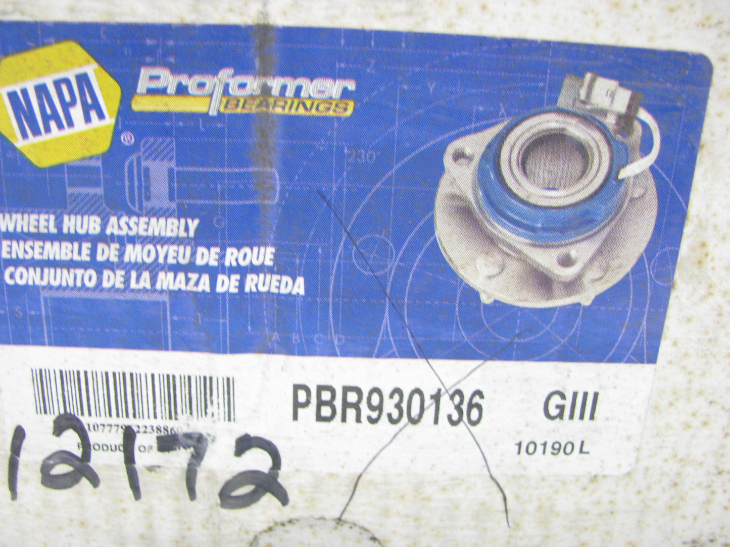 Napa PBR930136 Wheel Bearing And Hub Assembly - Rear
