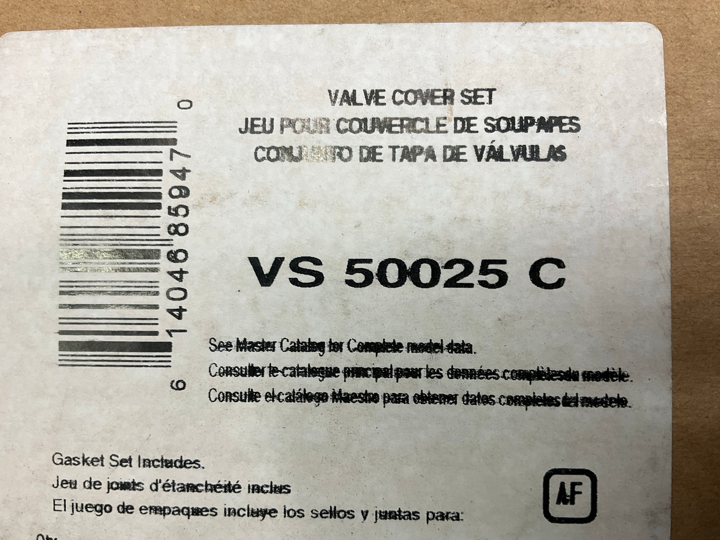 Napa VS50025C Engine Valve Cover Gasket Set For 87-90 Dodge 3.9L V6 OHV- CORK