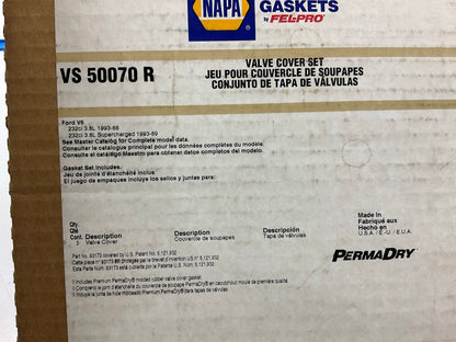 Napa VS50070R Engine Valve Cover Gasket Set For 1988-1993 Ford 3.8L 232 V6