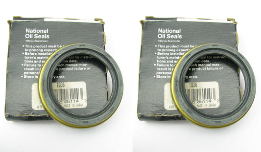 (2) National 1936 Front Inner Wheel Seals For 85-87 Honda Prelude 85 Accord, FWD