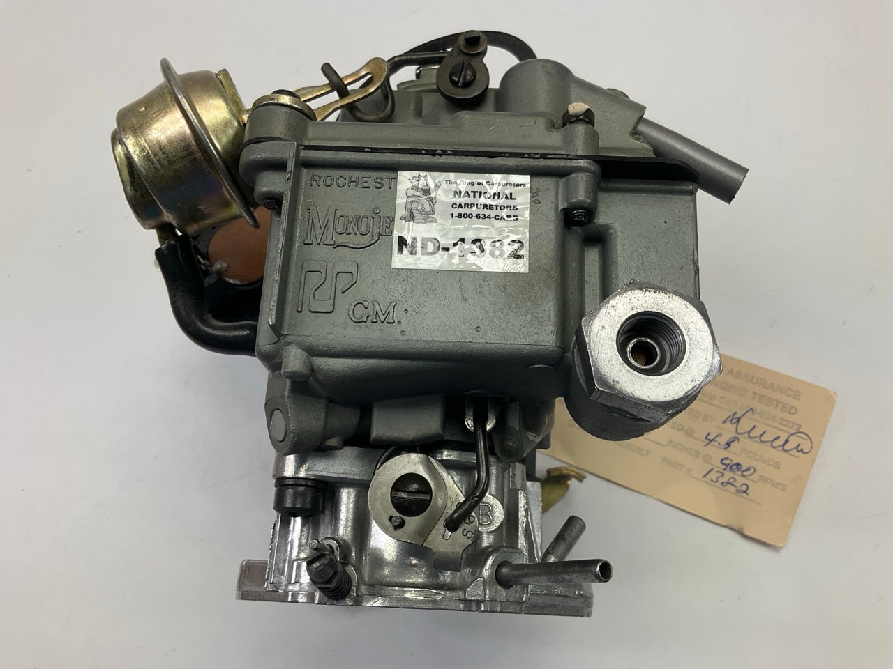 REMAN. National Carburetors ND1382 Carburetor - Rochester 1-BBL Monojet