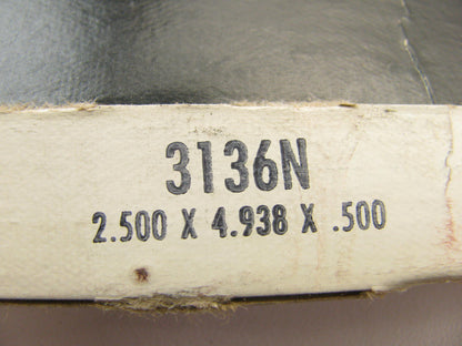 National 3136N Wheel Seal - 4.938'' OD X 2.500'' ID X 0.500'' Wide