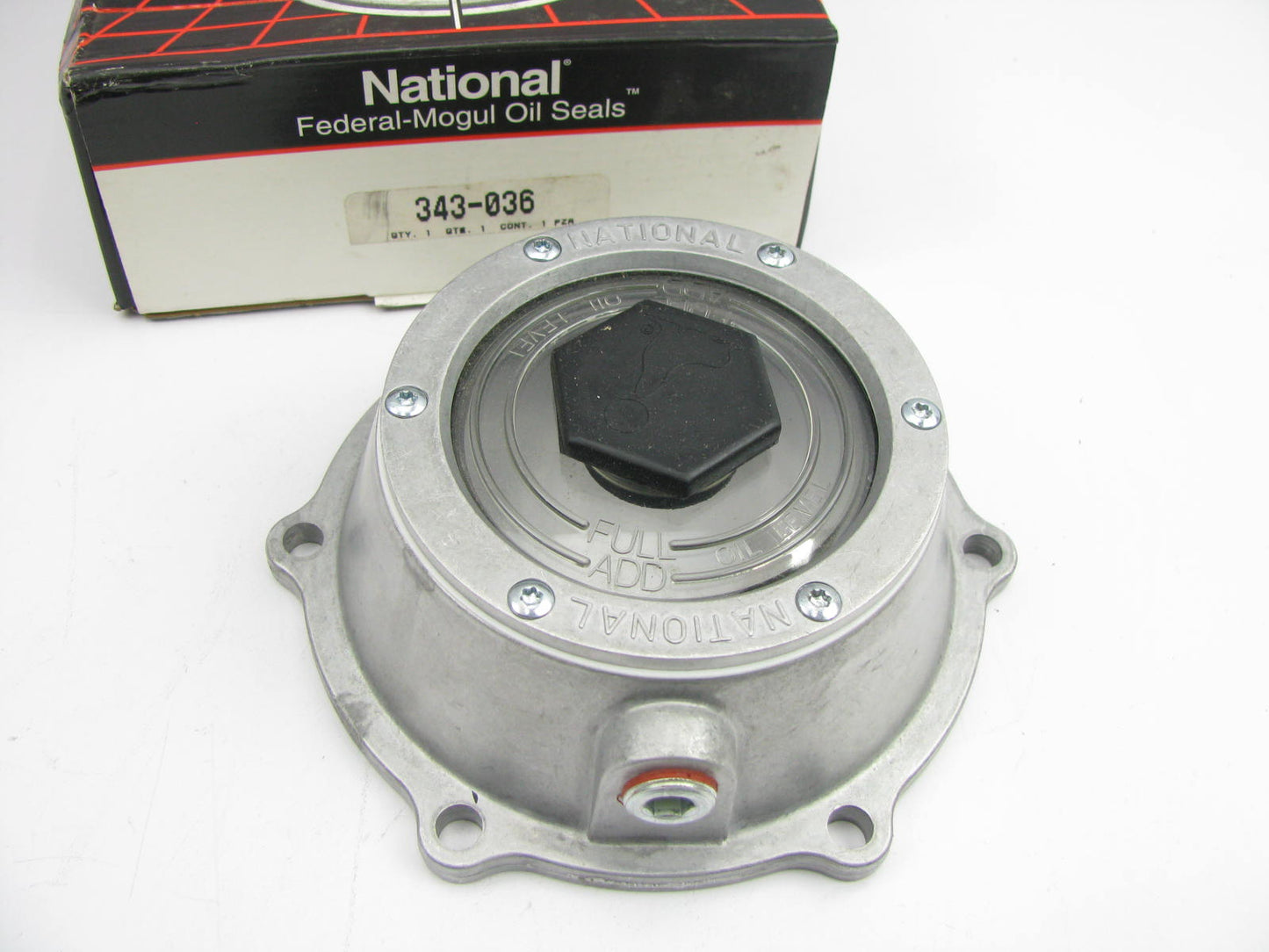 National 343-036 Truck Trailer Oil Bath Hub Cap - 6.585'' OD 5.875'' Bolt Circle