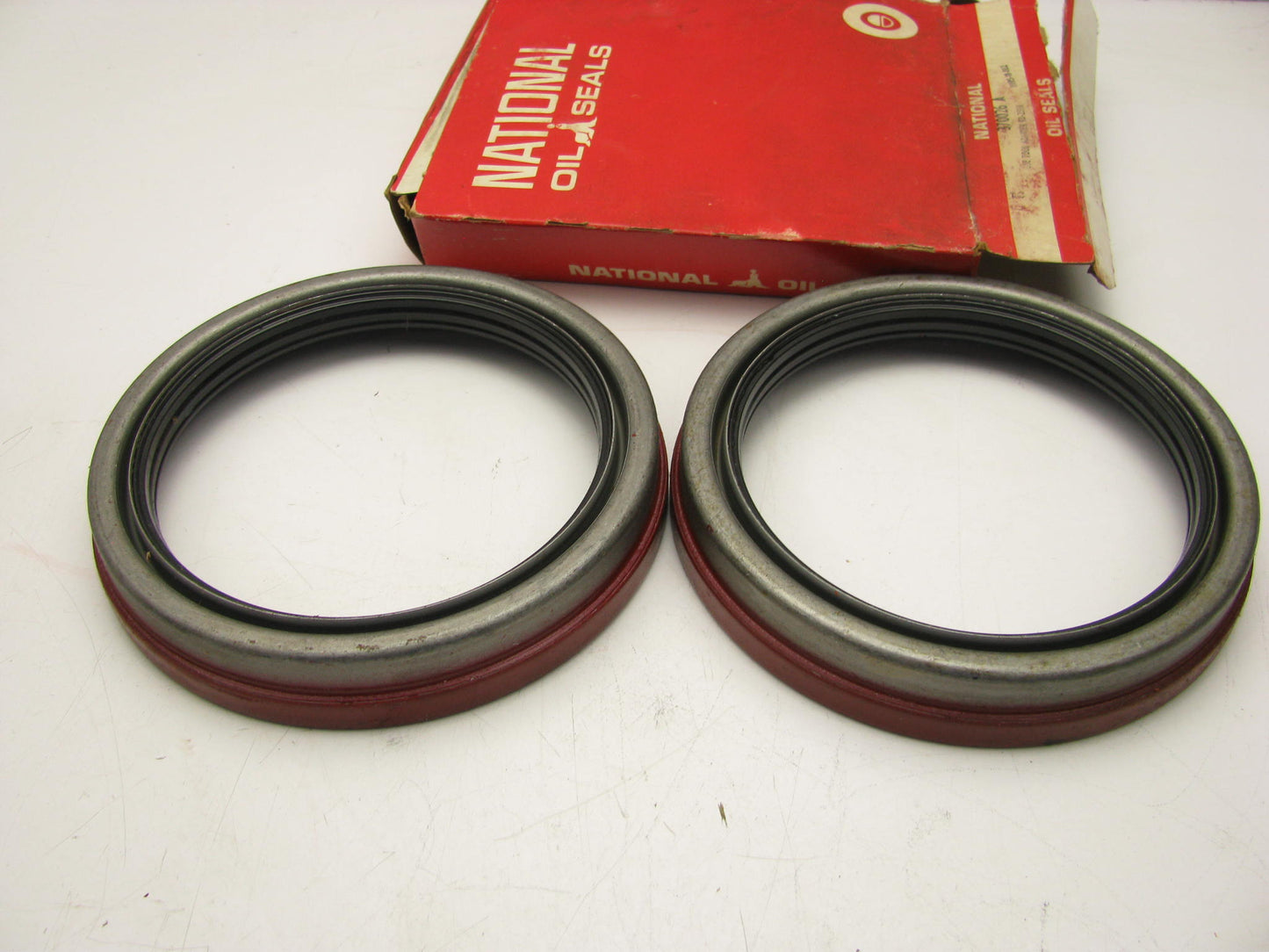 (2) National 370026A Trailer Axle Wheel Seal - 6.014'' OD X 4.635'' ID X 0.937''