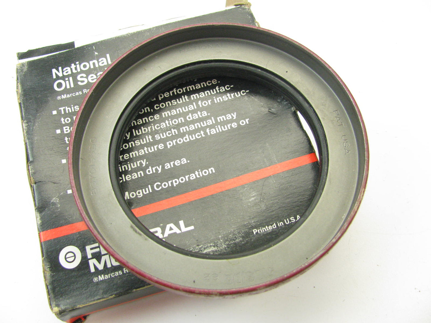 National 370165A Wheel Seal - 5.381'' OD X 3.875'' ID X 0.9844'' Wide