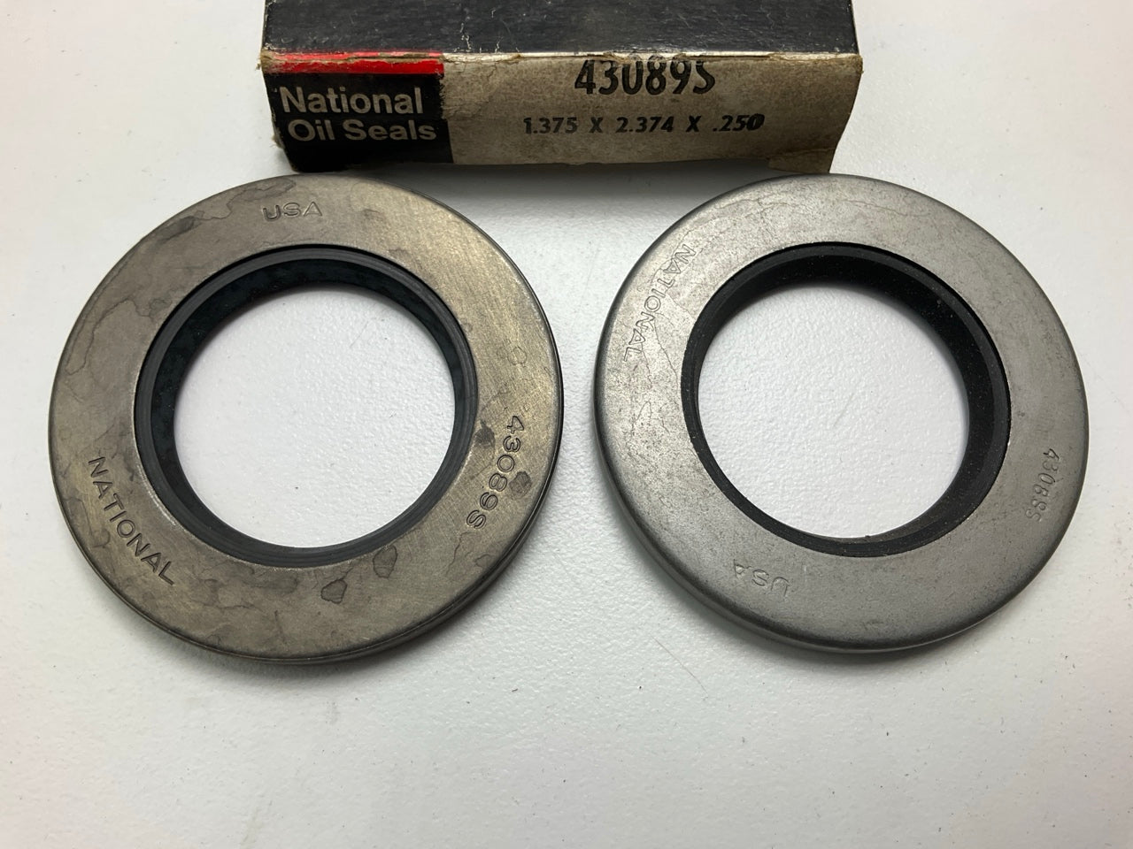 (2) National 43089S Multi-Purpose Seal - 2.378'' OD X 1.375'' ID X 0.250'' Wide