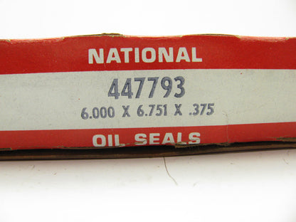 National 447793 Industrial Oil Seal - 6.751'' OD X 6.000'' ID X 0.375'' Wide