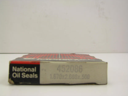 National 452086 Multi Purpose Wheel Seal 1.670'' X 2.686'' X .500''
