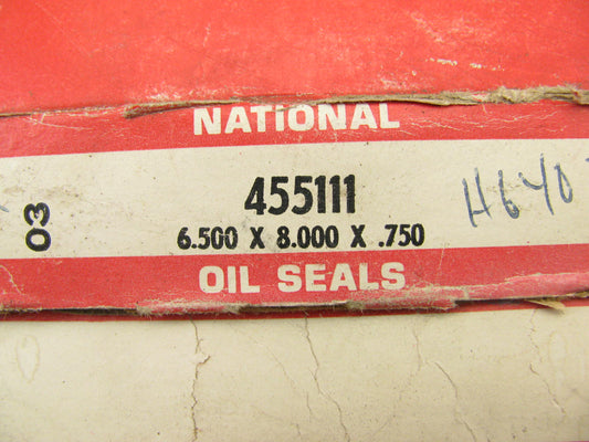 National 455111 Oil Seal - 8.000'' OD X 6.500'' ID X 0.75'' W