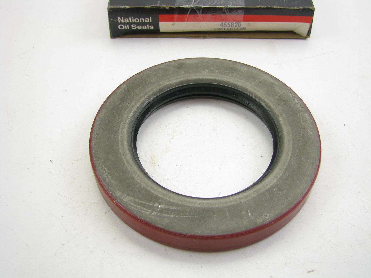 National 455820 Wheel Seal - 4.875'' OD X 3.000'' ID X 0.625'' Wide