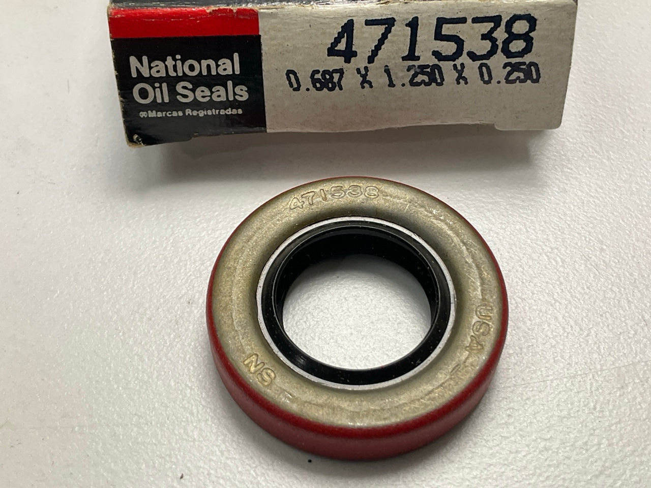 National 471538 Oil Seal - 1.254'' OD X 0.687'' ID X 0.250'' Wide