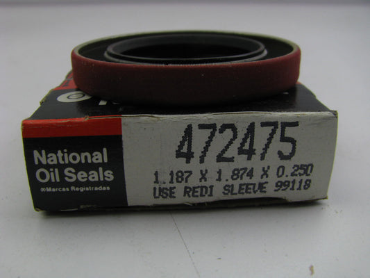 National 472475 Wheel Oil Seal - 1.880 OD X 1.187 ID  X 0.252 Width