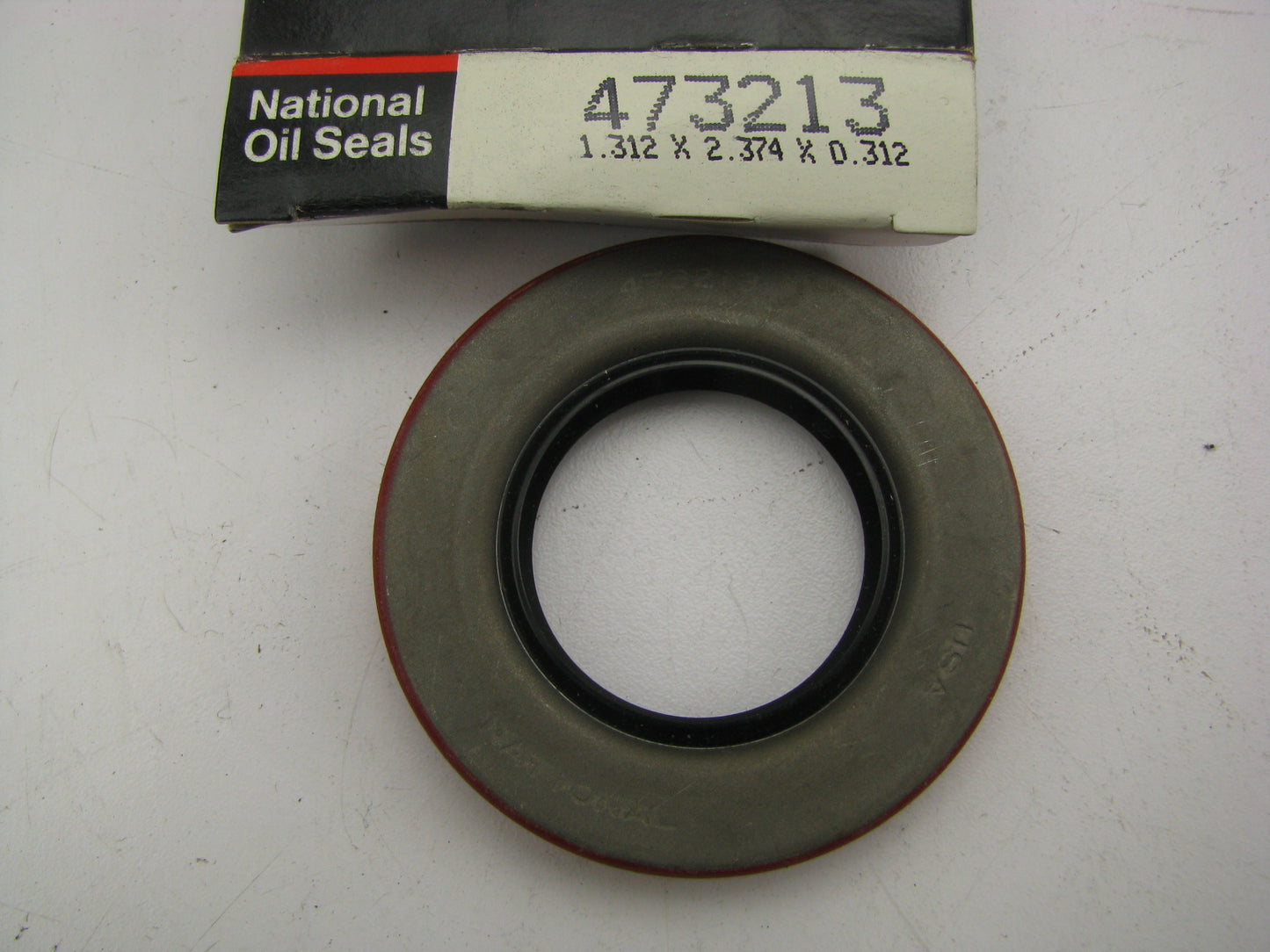 National 473213 Oil Seal - 2.374'' OD X 1.312'' ID X 0.312'' Wide