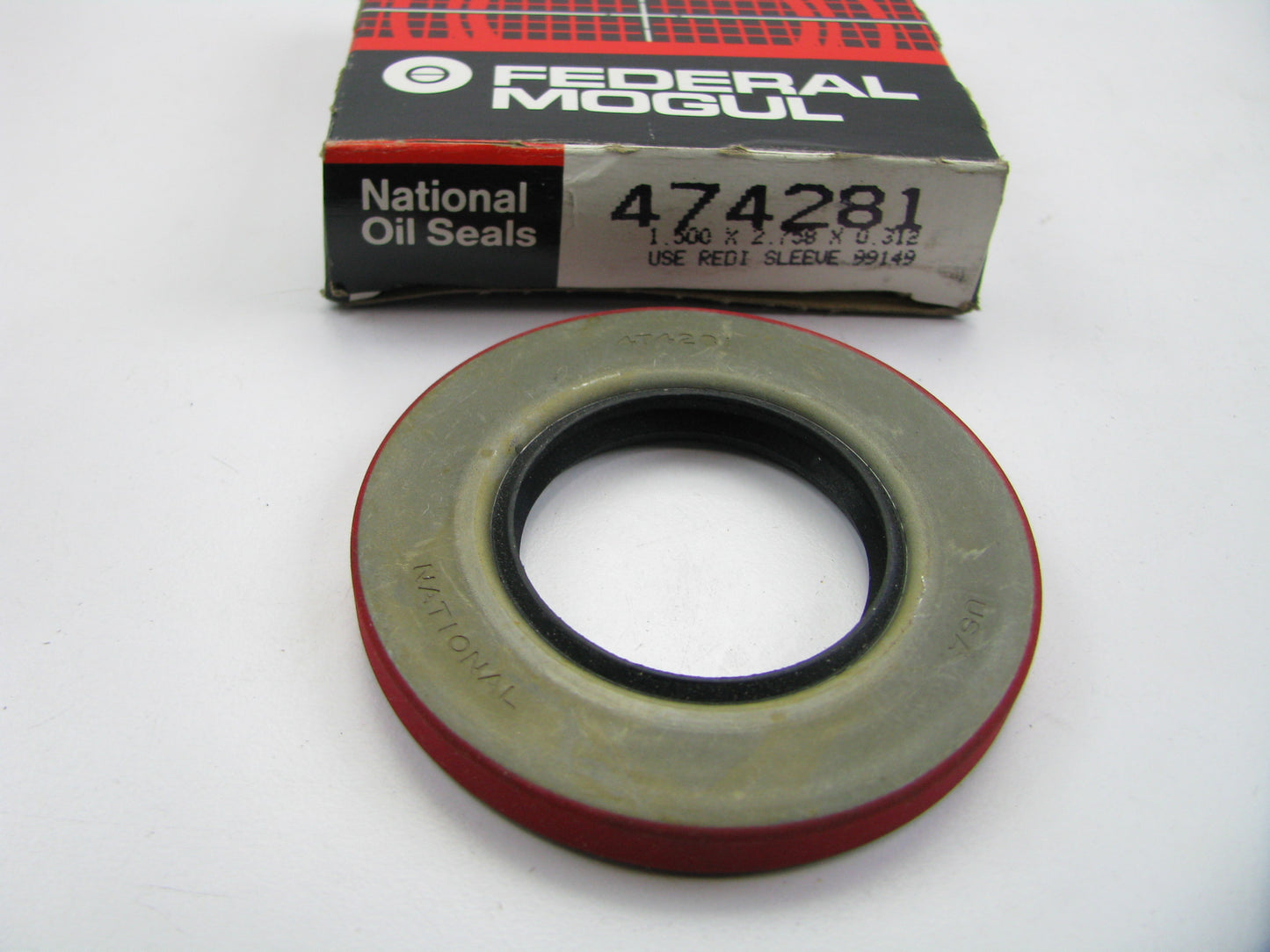 National 474281 Oil Seal - 2.758'' OD X 1.500'' ID X 0.312'' Wide