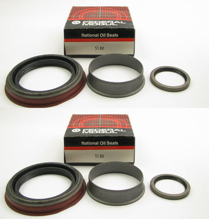 (2) National 5100 Front Axle Wheel Oil Seals 4.631'' OD X 3.125'' ID X 0.605'' Wide