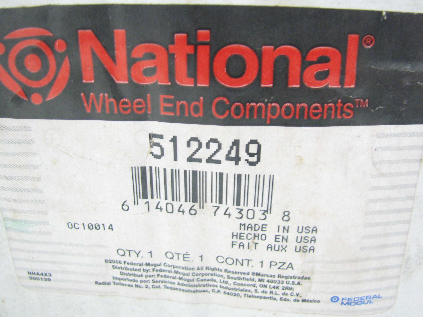 National 512249 Wheel Bearing And Hub Assembly, Rear