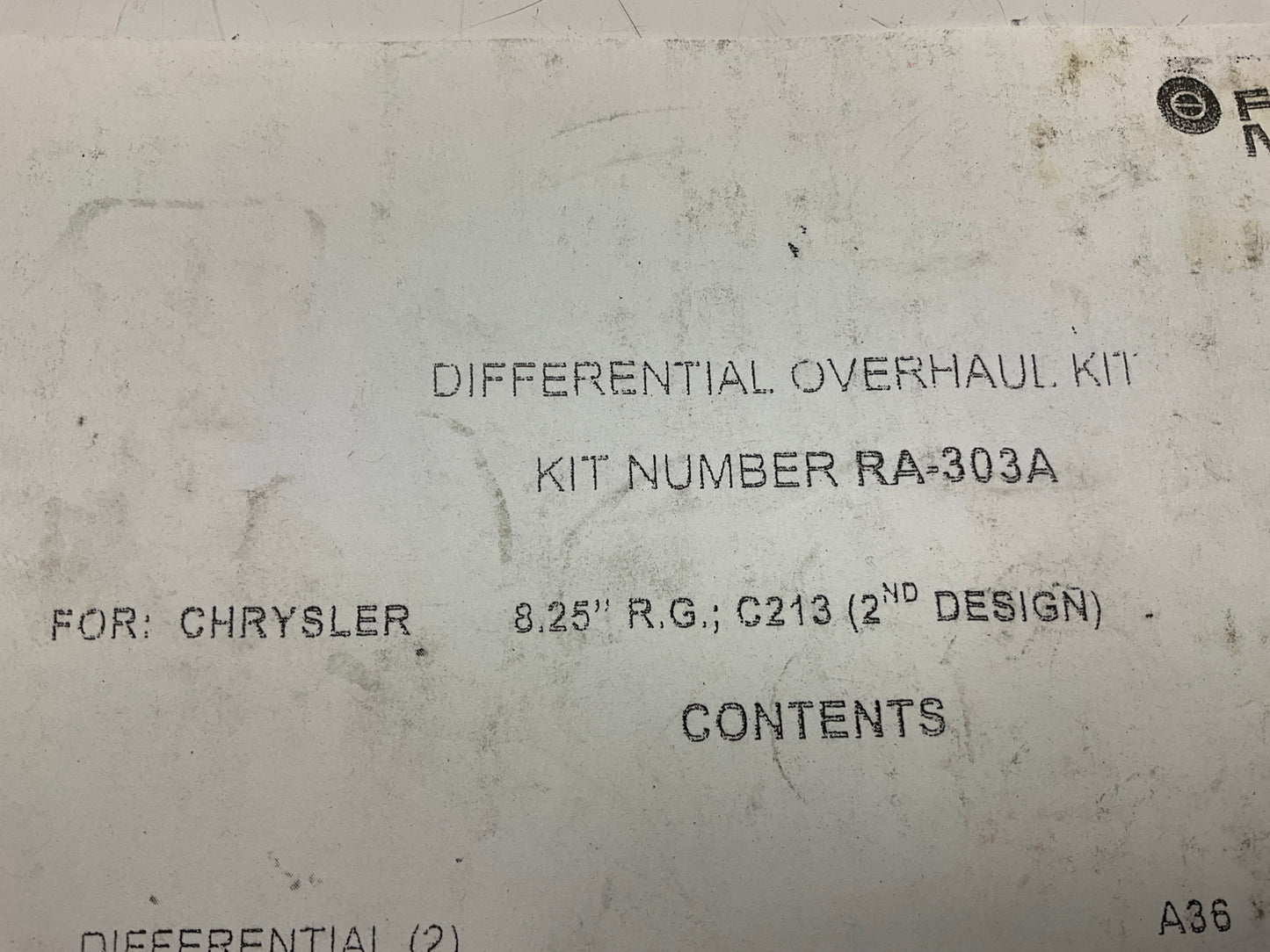 National Bearings RA-303-A Axle Differential Bearing And Seal Kit