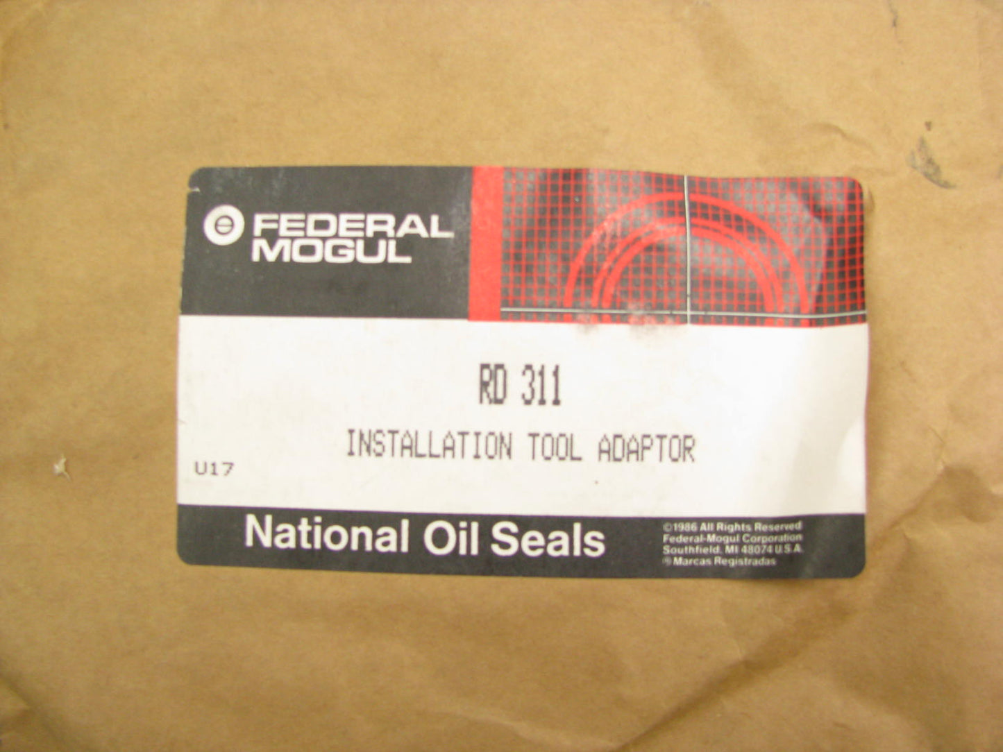 National RD311 Wheel Hub Seal Installation Tool - For: 370124A 178A 021A