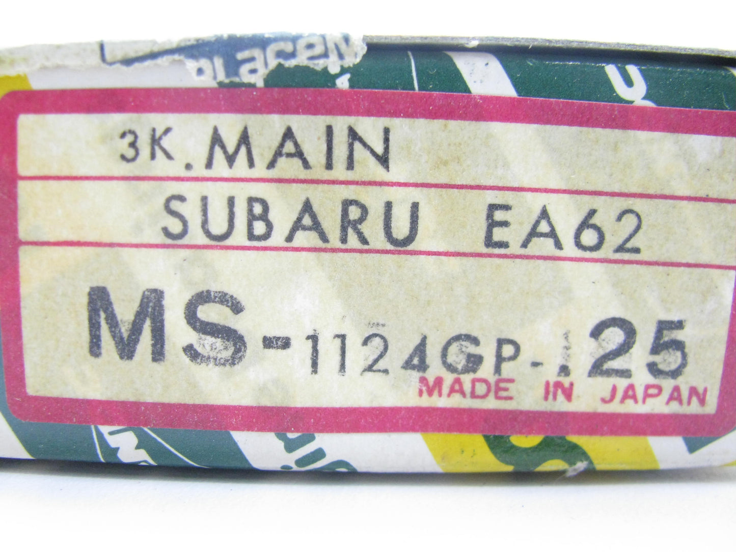 NDC MS1124GP-25 Engine Main Bearings .25mm For 1972-78 Subaru 1.3L 1.4L 1.6L-H4