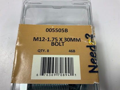 8 PCs - M12-1.75 30mm Metric Bolts, 10.9 Grade Needa 005505B