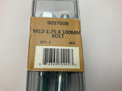 Needa 005700B Hex Head Bolt, M12-1.75 X 100MM - 2 PACK