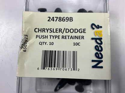 Needa 247869B Push-in Fastener Retainer Clips For Chrysler & GM Replaces 6501925