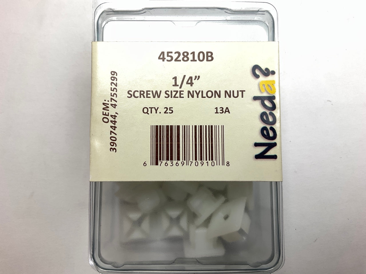 Needa 452810B License Plate Retainer Nylon Nut - 25 Pack