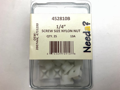 Needa 452810B License Plate Retainer Nylon Nut - 25 Pack