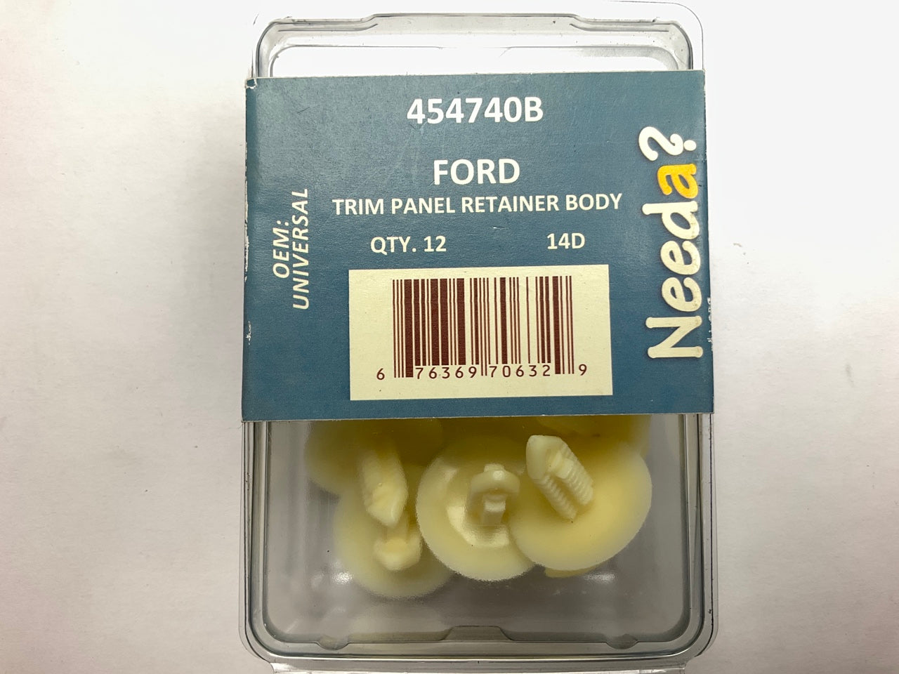 Needa 454740B Trim Panel Fastener Retainer Clips For Ford - 12 Pack