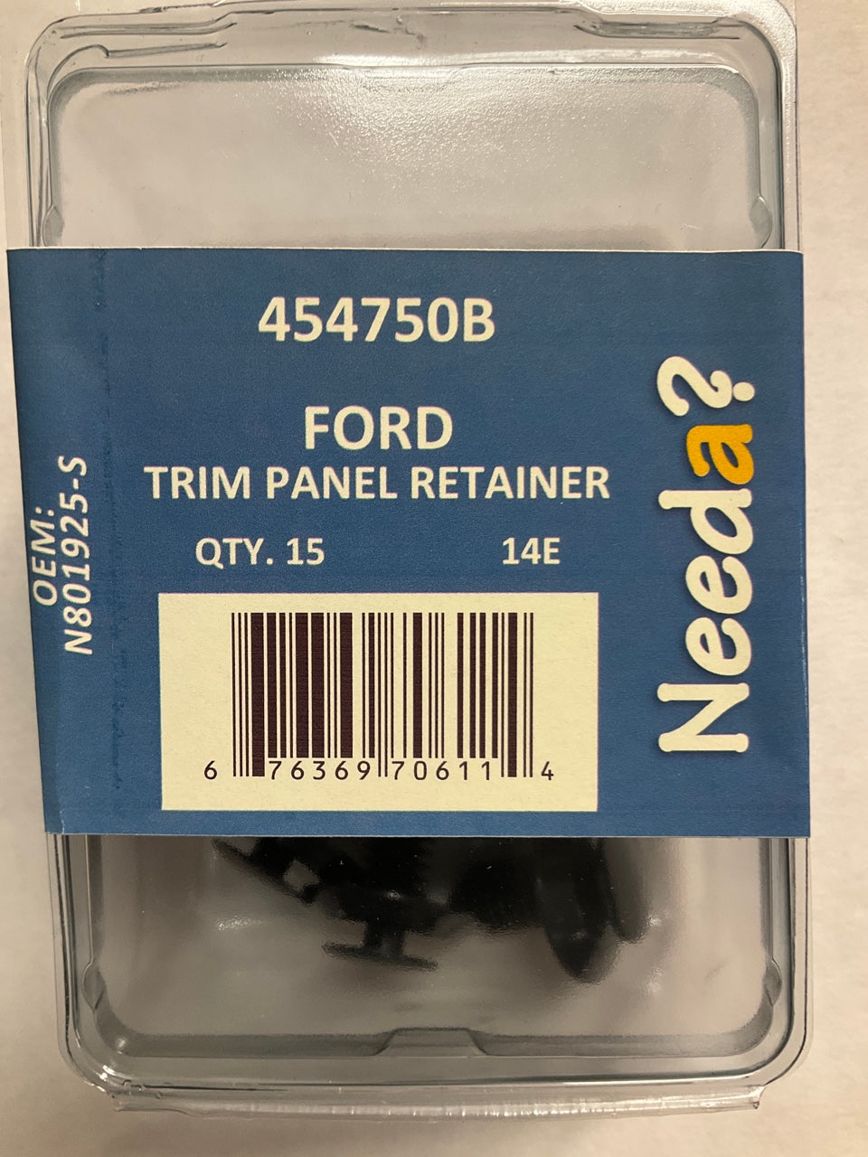 Needa 454750B Door Panel Trim Retainer Clips Replaces Ford N801925S, 15 PACK