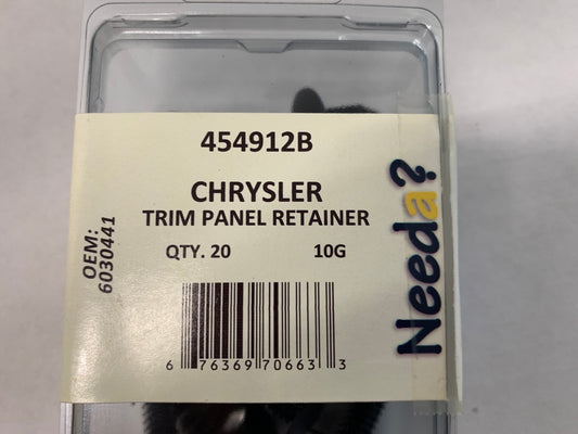 Needa 454912B Push-in Fastener Retainer Clips For Chrysler 6030441 - 20 PACK