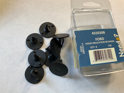 Needa 455030B Hood Insulation Retainer Clips, Replaces Ford 386553S - 8 PACK