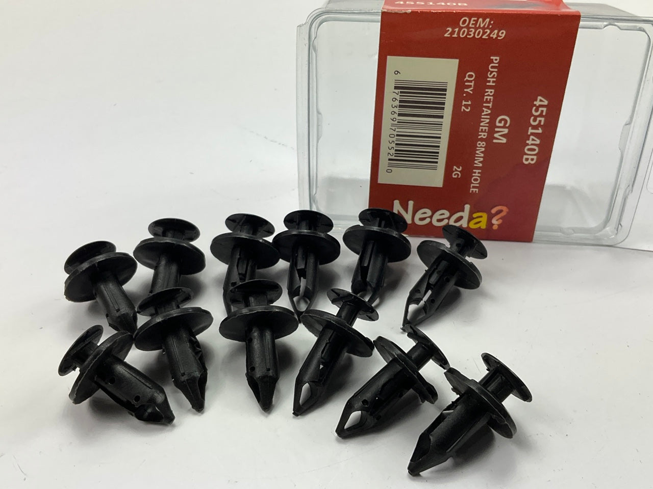 Needa 455140B Bumper Cover Retainer Clips - 12 Pcs, Replaces GM 21030249