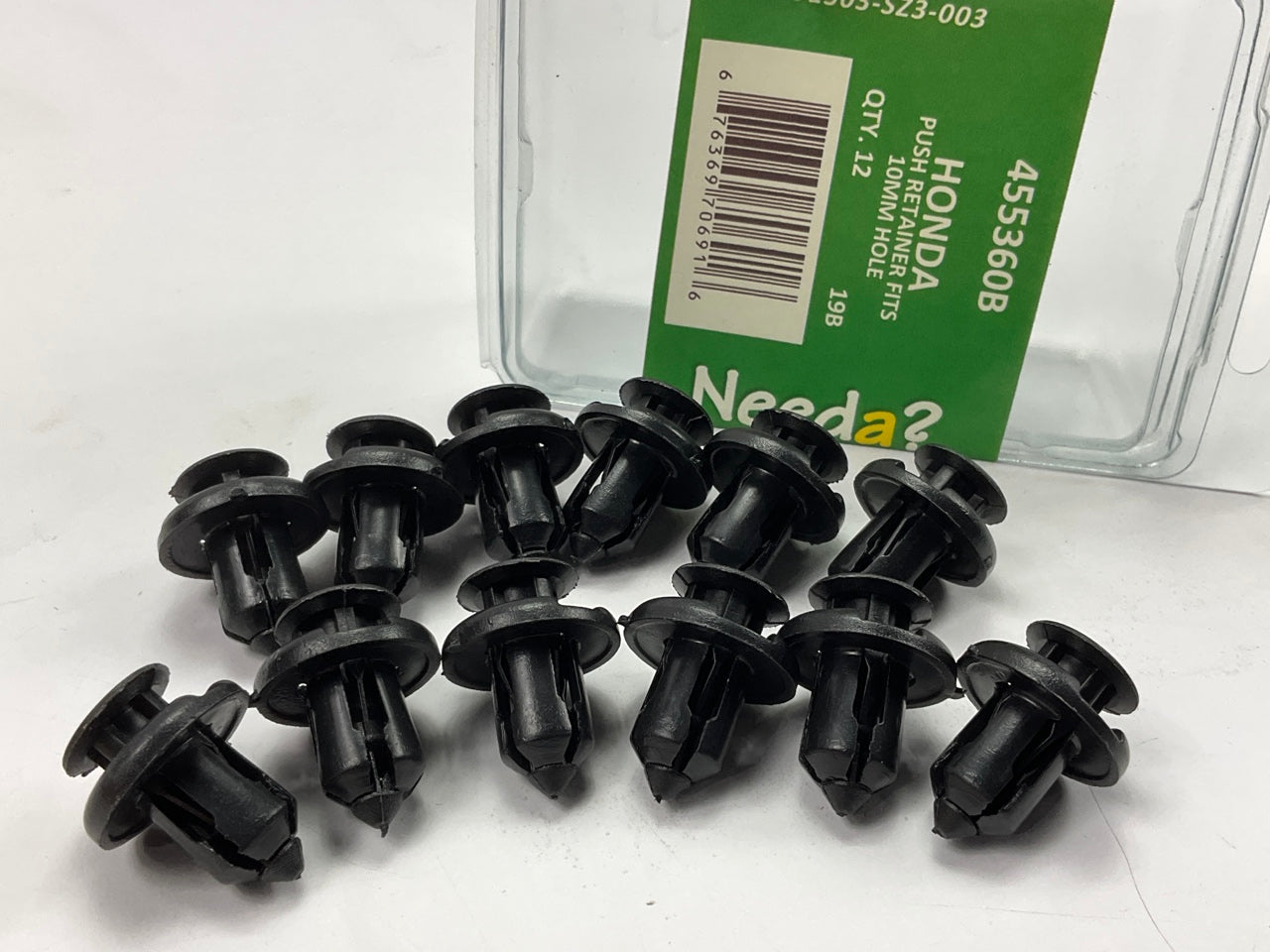 Needa 455360B Push-in Bumper Cover Retainer Clips, 12 Pack, 91503-SZ3-003