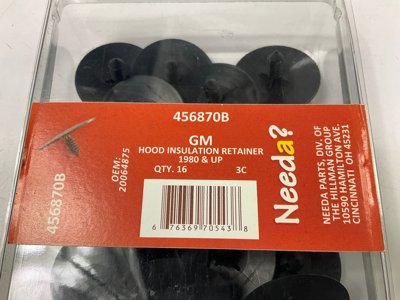 Needa 456870B Hood Insulation Pad Retainer Clips - 16 PACK - 20064875
