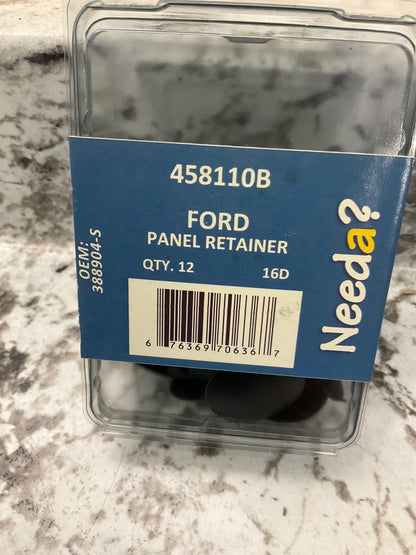 12 PCS - Needa 458110B Bumper Cover Retainer Clips,  Ford # 388904-S