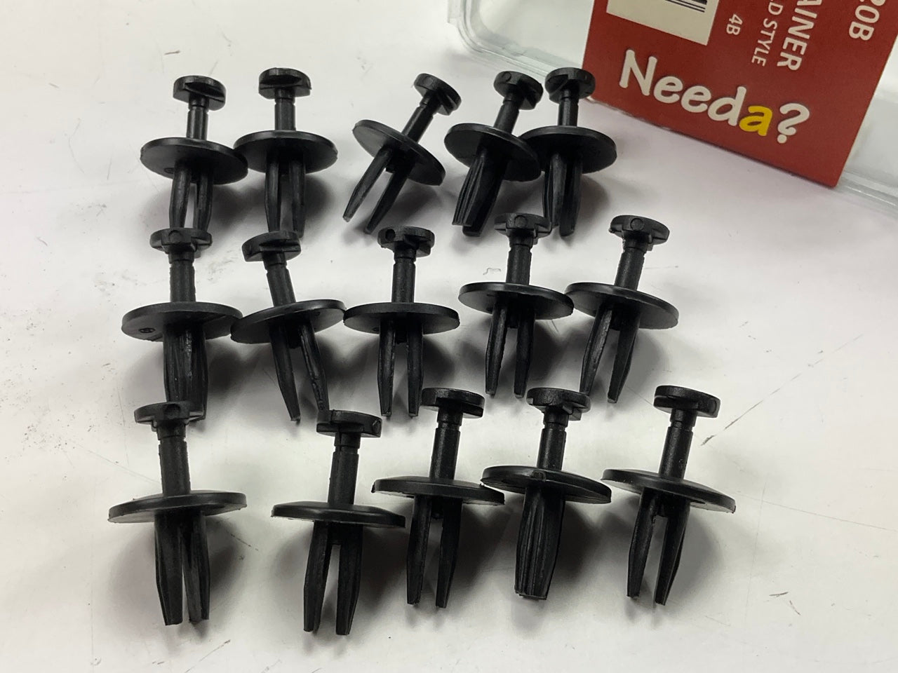Needa 458220B Fender Liner Retainer Clip Rivets 1/4'' Size, Universal Fit, 15 PCs