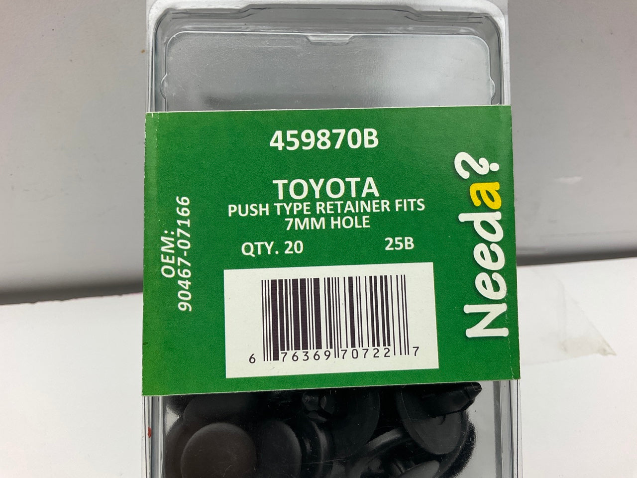 Needa 459870B  Fender Liner Retainer Clips, 20 Pcs, For 7mm Hole  90467-07166
