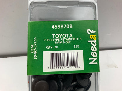 Needa 459870B  Fender Liner Retainer Clips, 20 Pcs, For 7mm Hole  90467-07166