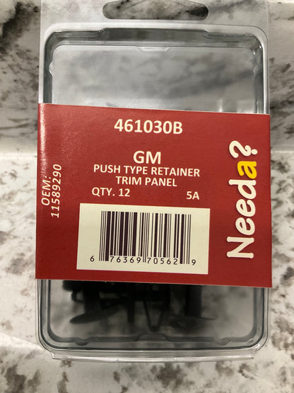 Needa 461030B GM Trim Panel Retainer Clips - 12 Pack
