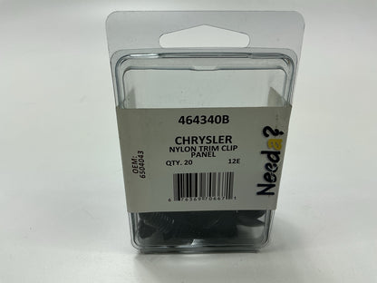 Needa 464340B Quarter Panel Trim Panel Retainer Clips, Pack Of 20