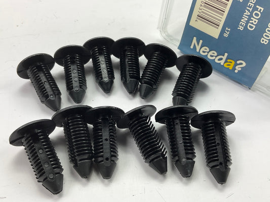 Needa 464800B Exterior Bumper Covere Trim Fastener Retainer Clips, 12 PCs