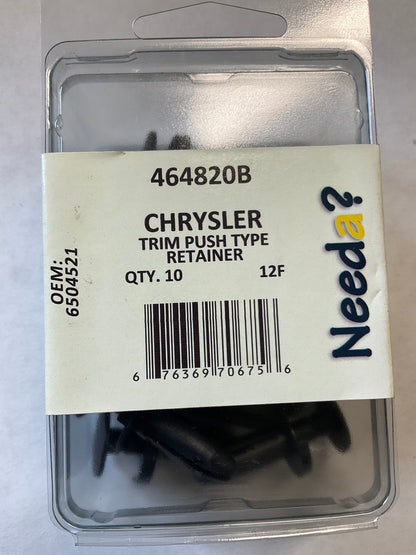 Needa 464820B Exterior Trim Retainer Clips For Chrysler 6504521 - 10 PACK