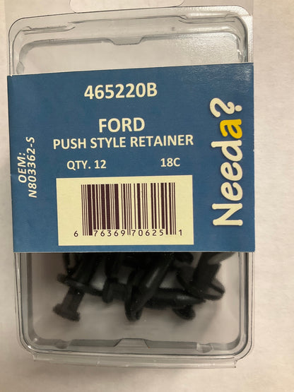 Needa 465220B Door Interior Trim Panel Retainer Clips Rivets, 12 Pcs, N803362S