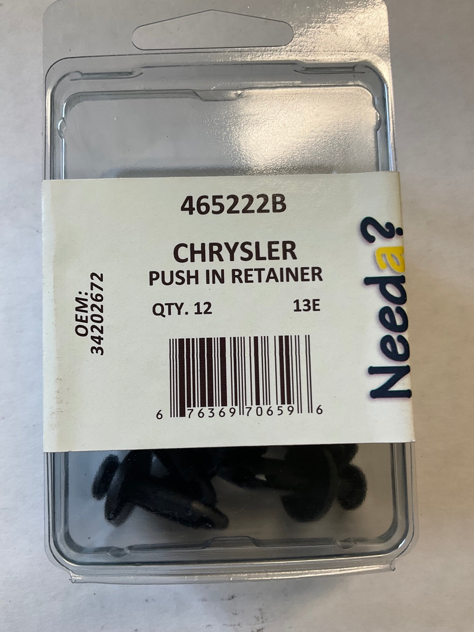 12 Pcs - Needa 465222B  Bumper Cover Rivet Retainer Clips For Chrysler 34202672