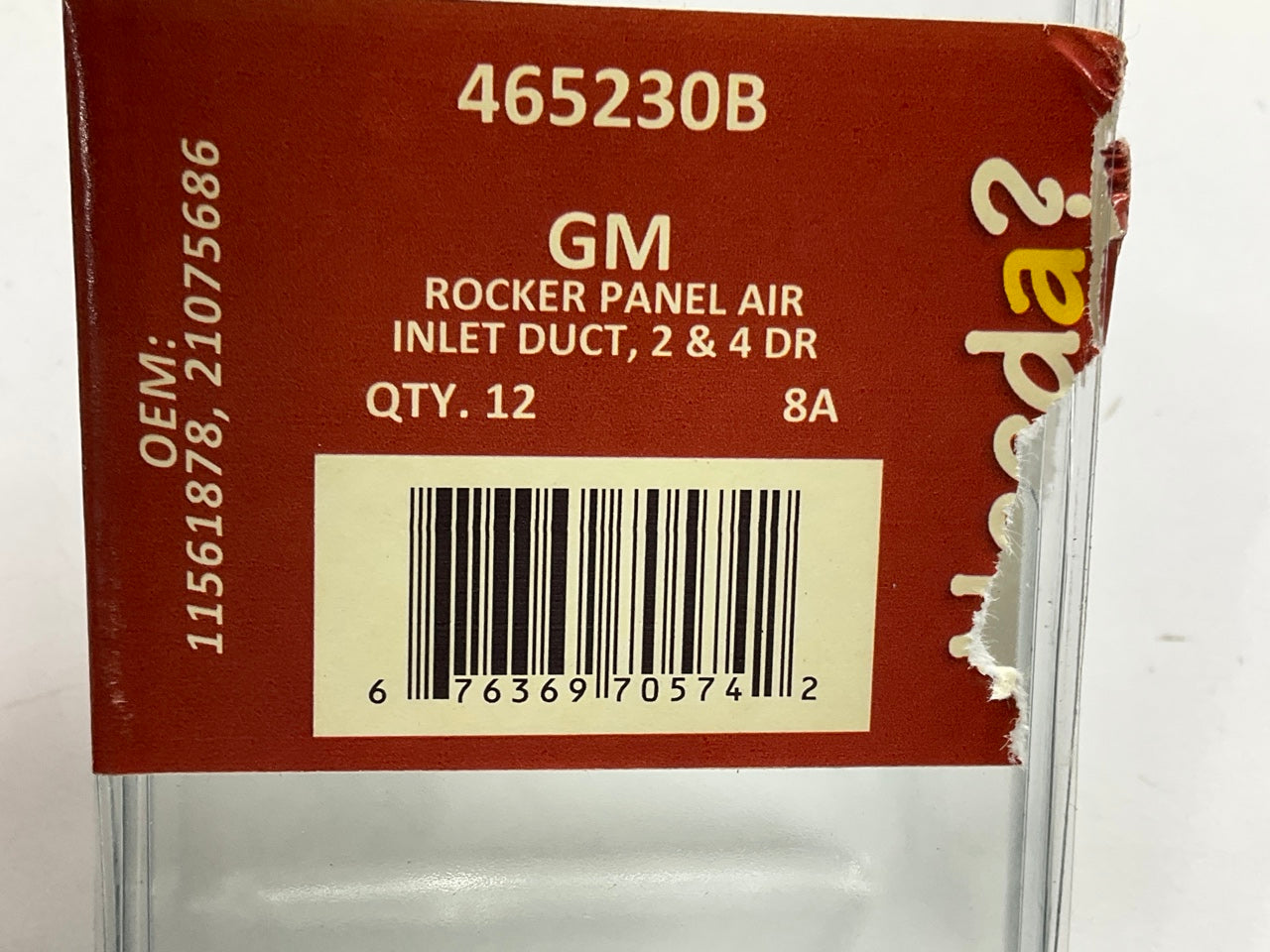 Needa 465230B Bumper Cover Retainer Clips Replaces GM 11561878, 12 PACK